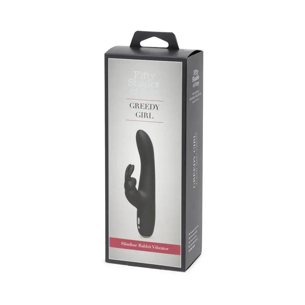 Fifty Shades of Grey Greedy Girl Slimline Rabbit Vibrator - Black