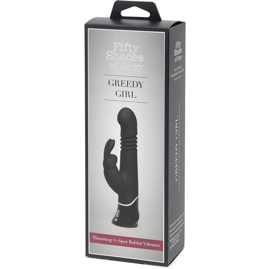 Lovehoney® Fifty Shades of Grey Greedy Girl Thrusting Rabbit Vibrator Black