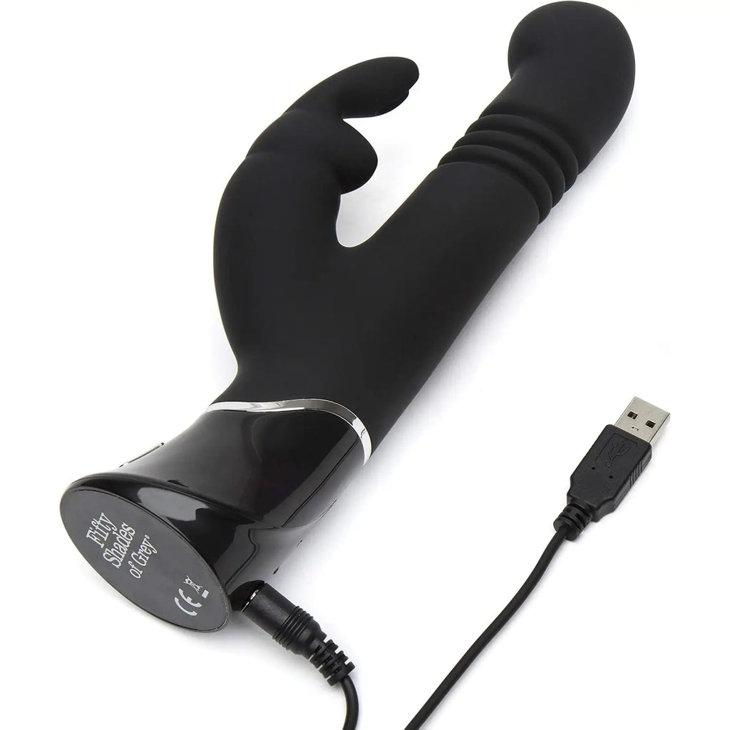 Lovehoney® Fifty Shades of Grey Greedy Girl Thrusting Rabbit Vibrator Black