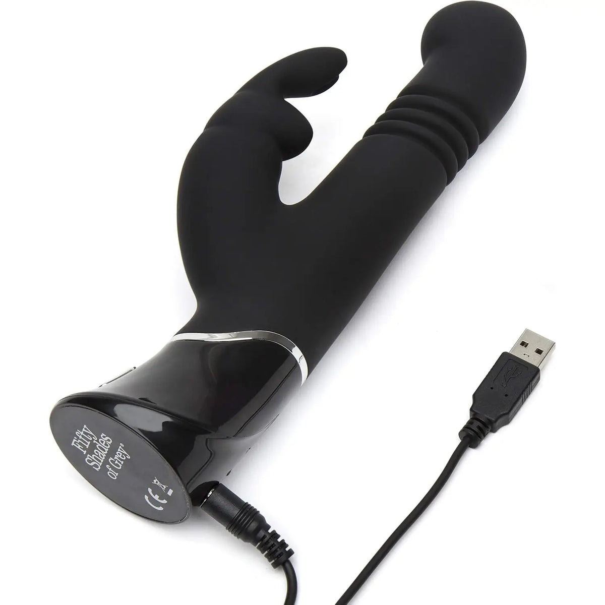 Lovehoney® Fifty Shades of Grey Greedy Girl Thrusting Rabbit Vibrator Black