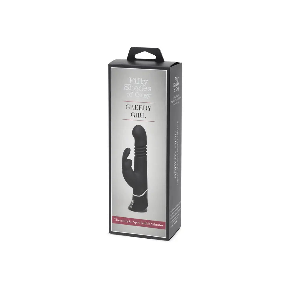 Fifty Shades of Grey Greedy Girl Thrusting Rabbit Vibrator - Black