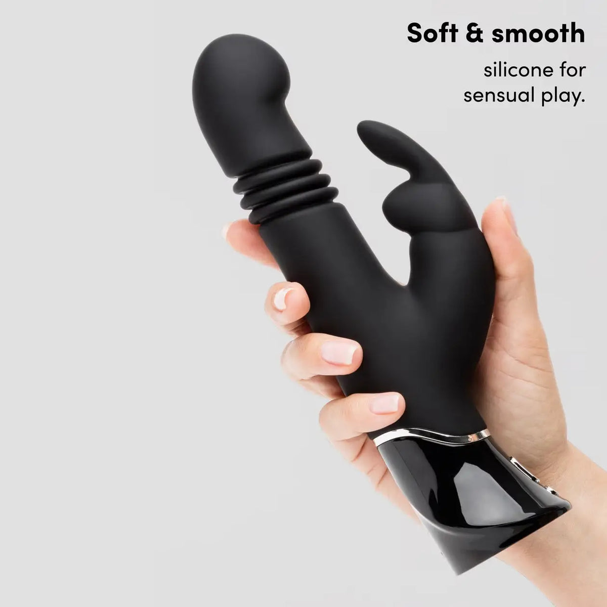 Lovehoney® Fifty Shades of Grey Greedy Girl Thrusting Rabbit Vibrator Black