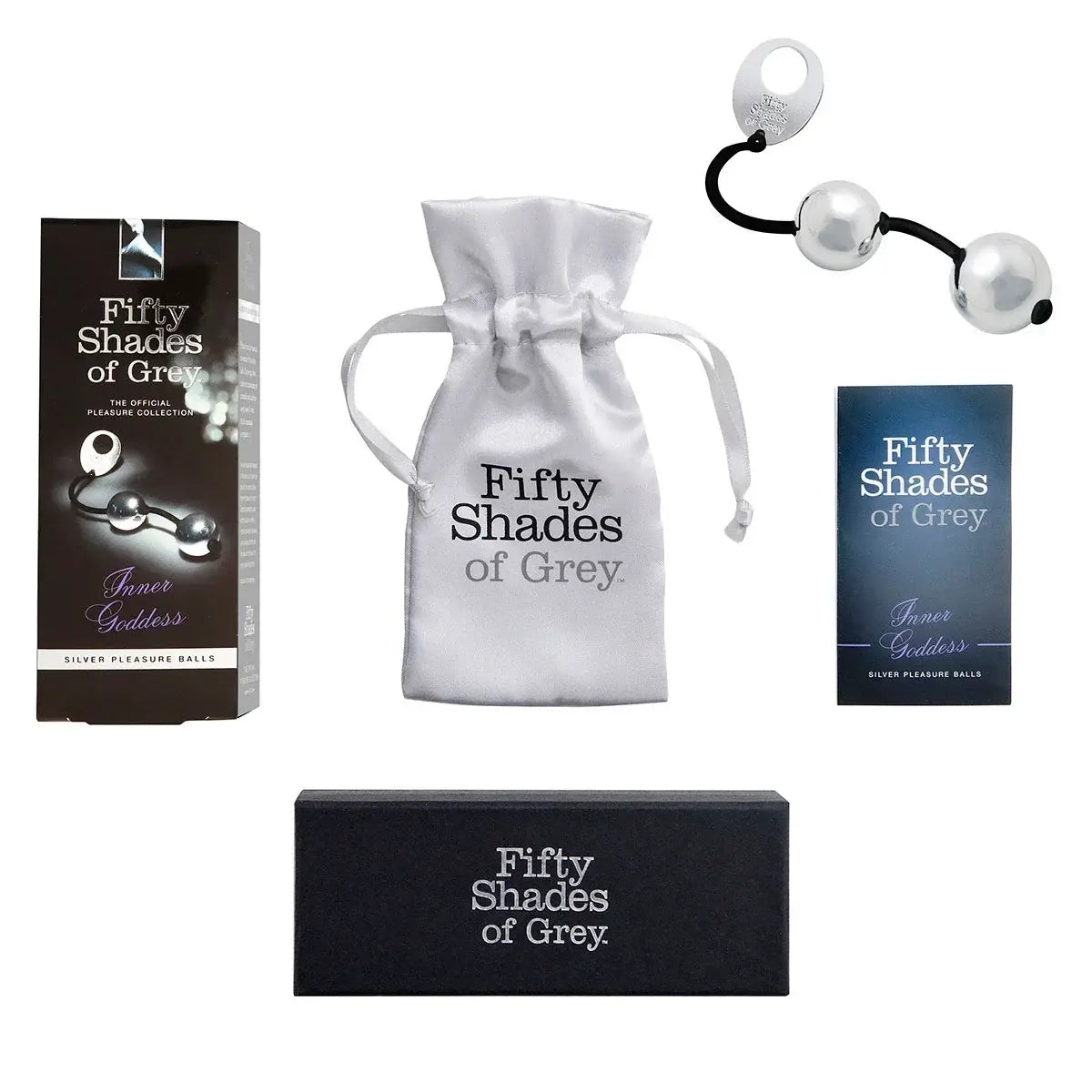 Lovehoney® Fifty Shades of Grey Inner Goddess Weighted Metal Kegel Balls Silver