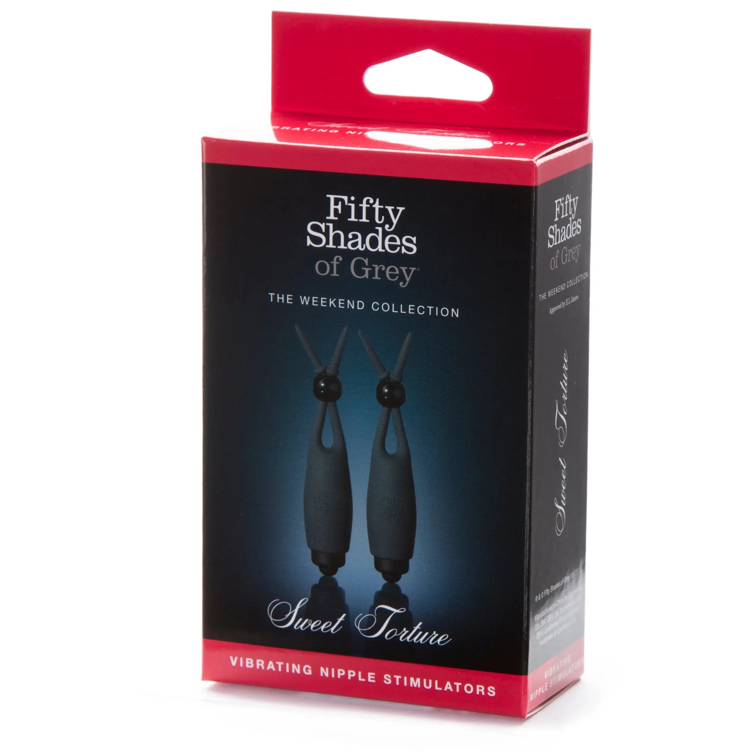 Fifty Shades of Grey Sweet Torture Vibrating Nipple Clamps - Black
