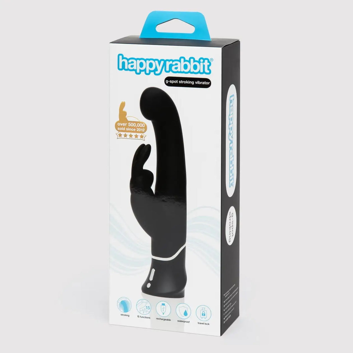 Lovehoney® Happy Rabbit G-Spot Stroker Vibrator - 12 Vibration Modes Black