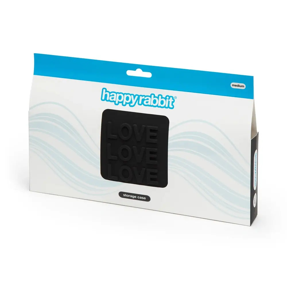 Happy Rabbit® Love Storage Zip Bag - Black