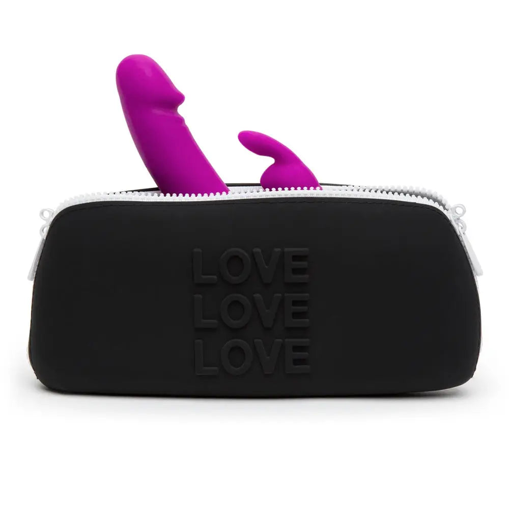 Happy Rabbit® Love Storage Zip Bag - Black