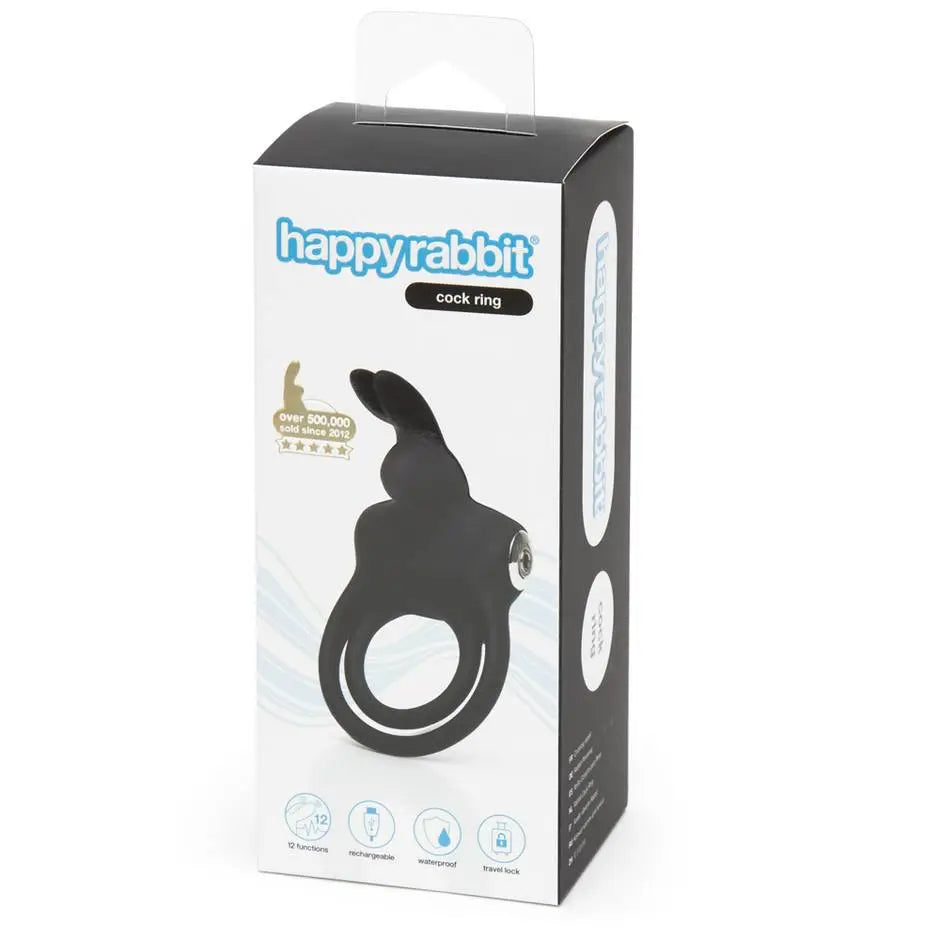 Happy Rabbit® Vibrating C - Ring - Black - C-Ring