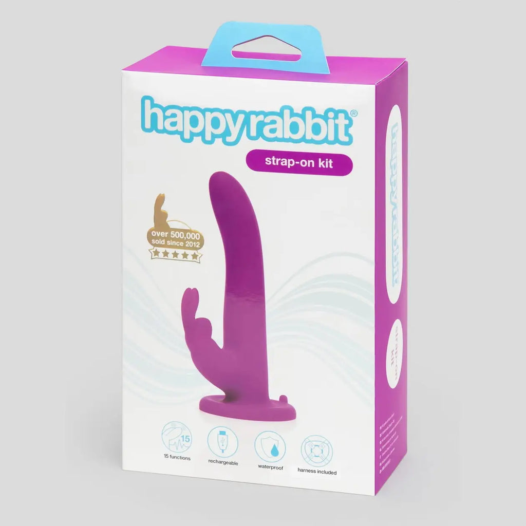 Lovehoney® Happy Rabbit Vibrating Strap-On Harness Kit with 15 Functions Magenta