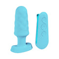 Sky Blue Loveline Velvet Remote Control Vibrating Plug