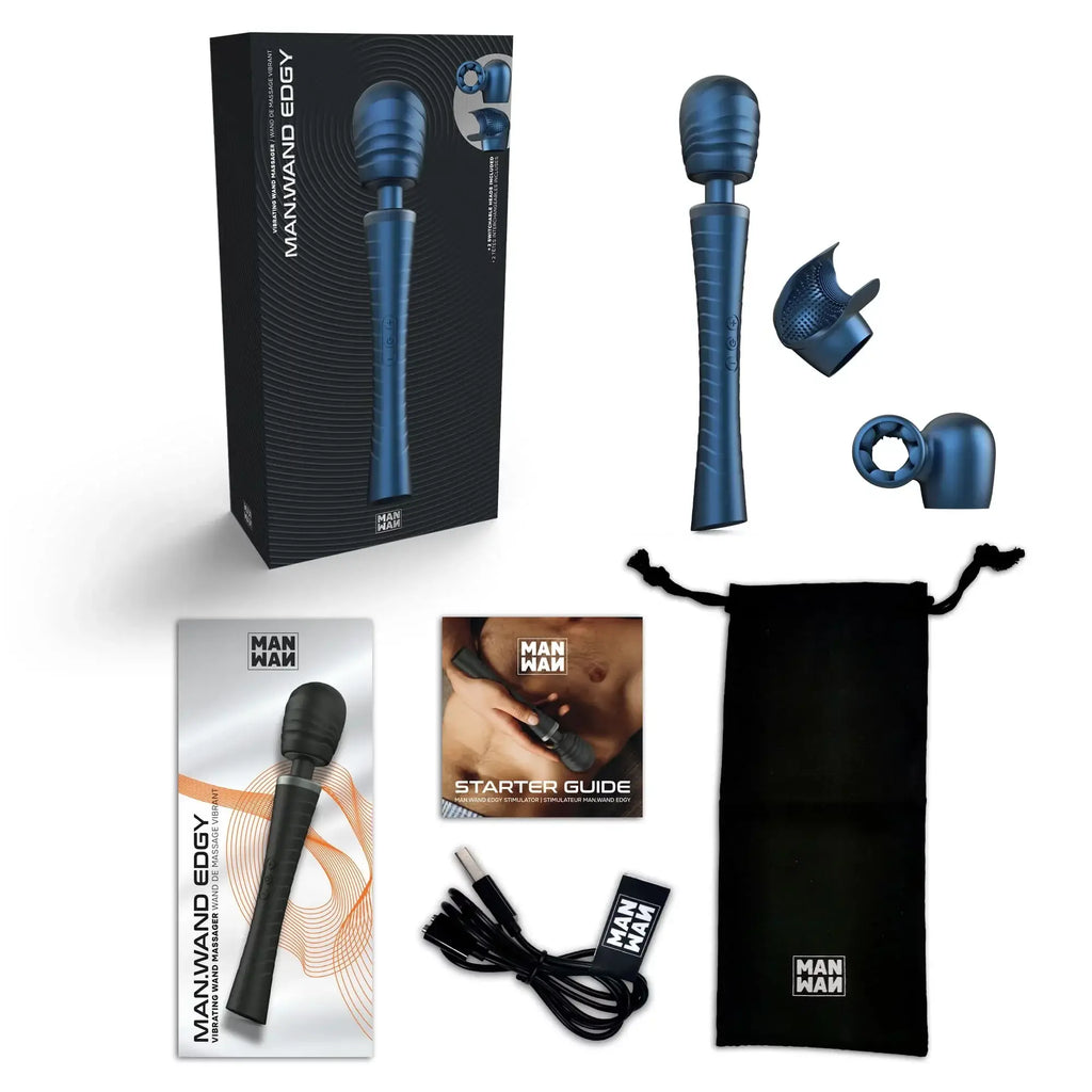 Rolik® Man.wand EDGY Vibrating Wand – Sense Touch Technology & Dual Heads