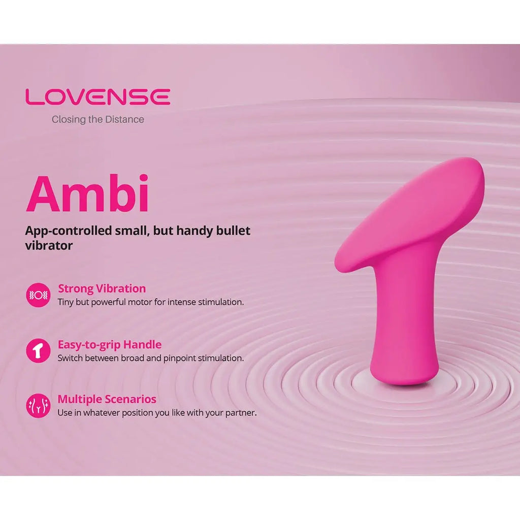 Lovense Ambi App-Controlled Bullet Vibrator - Hot Pink
