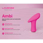 Lovense Ambi App-Controlled Bullet Vibrator - Hot Pink