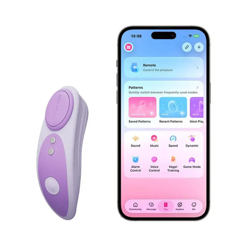 Lovense Ferri Reserve Wearable Panty Vibrator with App Control & Magnetic Clip Lavender