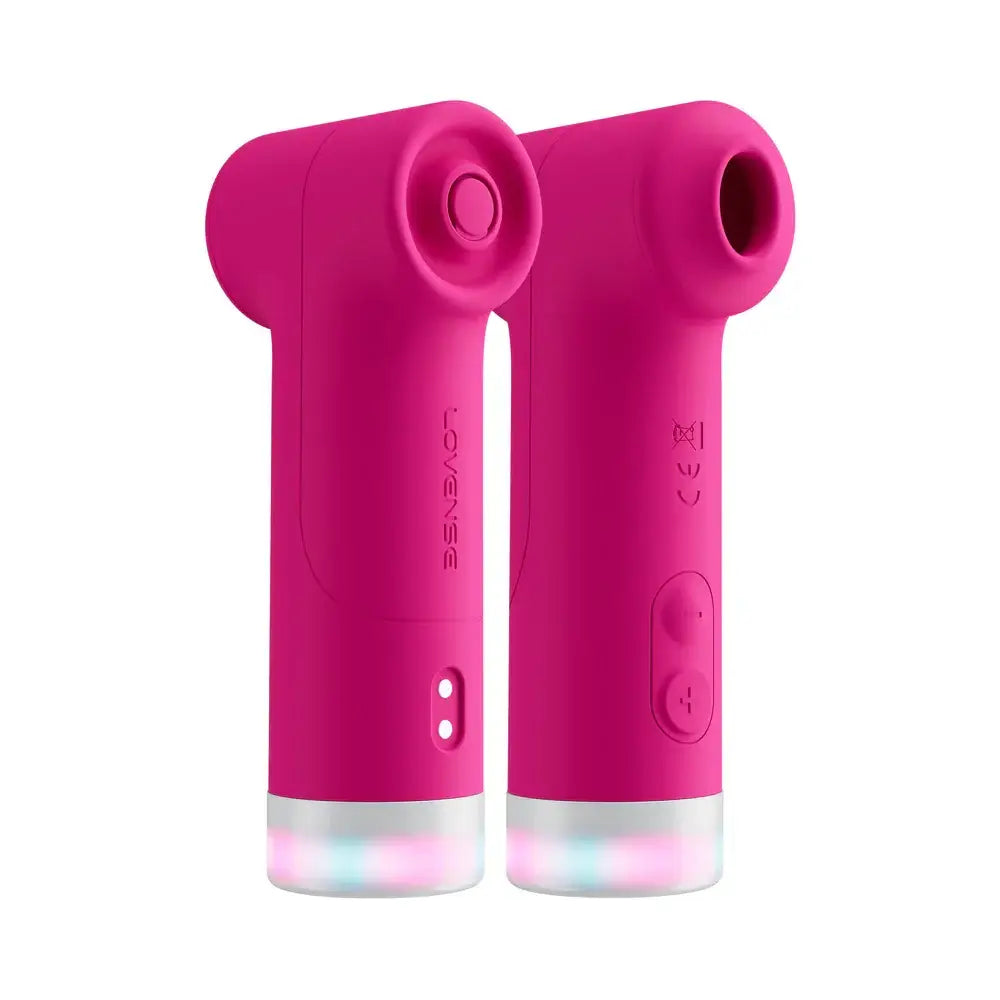 Lovense Fizz | Dual-Head Clitoral Vibrator with Suction & Tapping Hot Pink