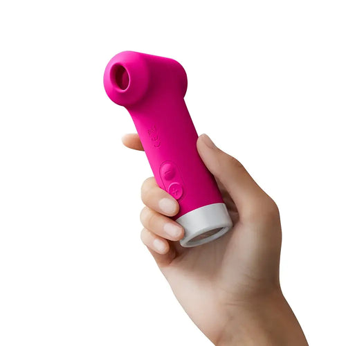 Lovense Fizz | Dual-Head Clitoral Vibrator with Suction & Tapping Hot Pink