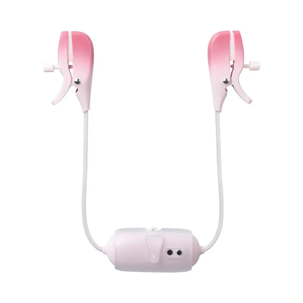 Pink Gemini Bluetooth Rechargeable Vibrating Nipple Clamps