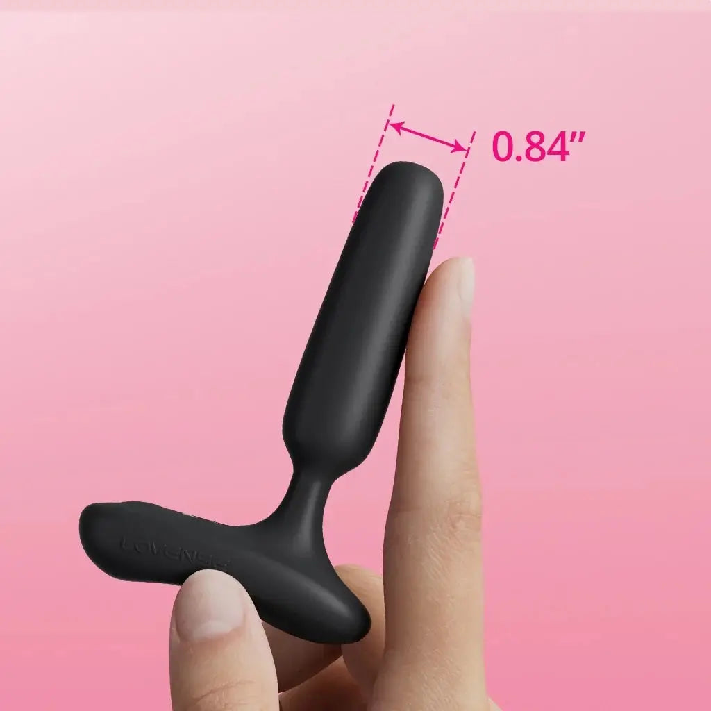 Lovense Glint Touch-Responsive App-Controlled Vibrating Butt Plug Black