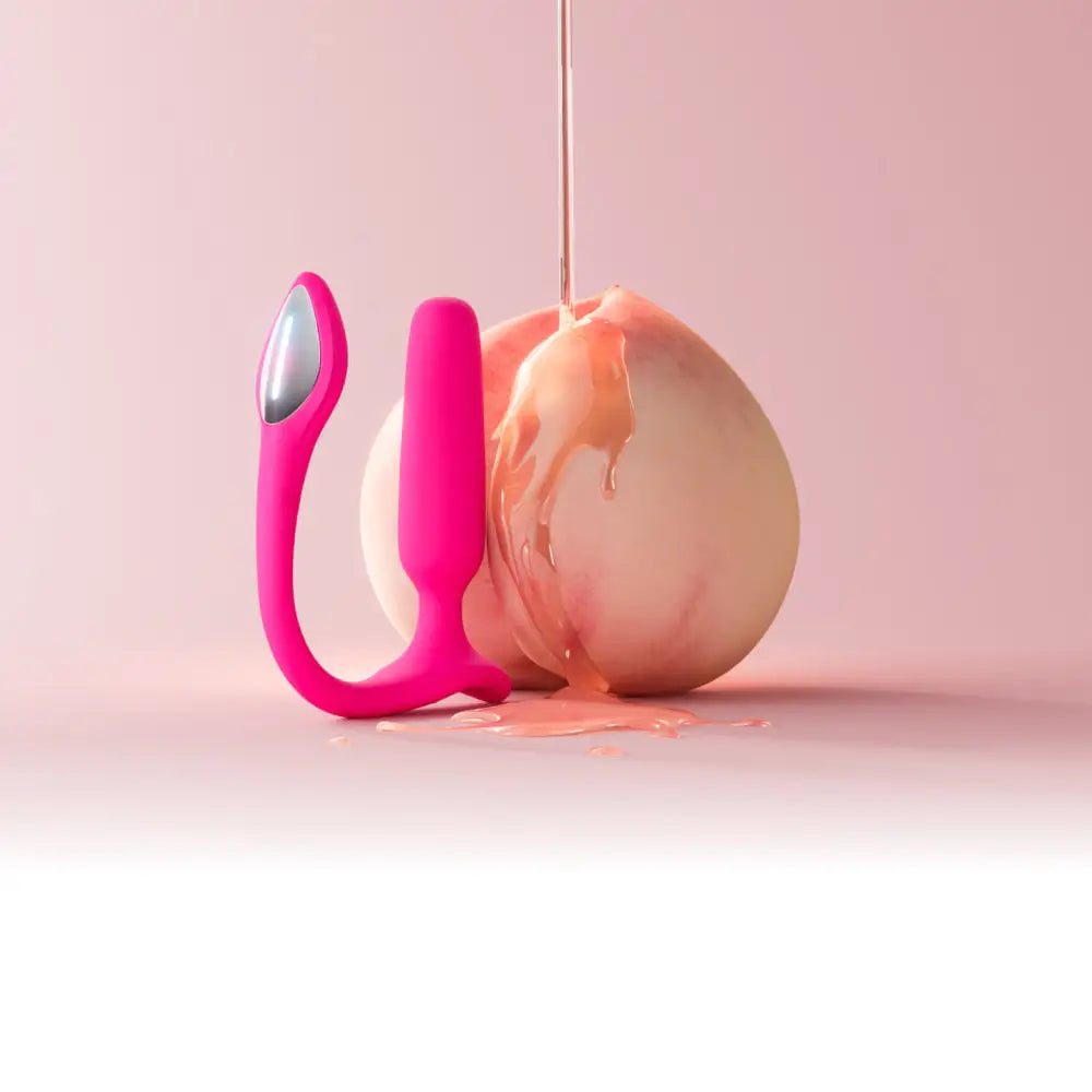 Lovense Lush Anal App-Controlled Compact Vibrating Butt Plug Hot Pink