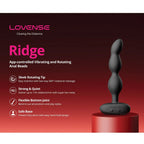 Lovense Ridge Smart Vibrating and Rotating Anal Beads - Black