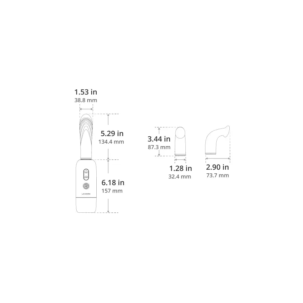 Lovense Spinel App-Controlled Multi-Attachment Thrusting Vibrating & Heating Dildo Machine