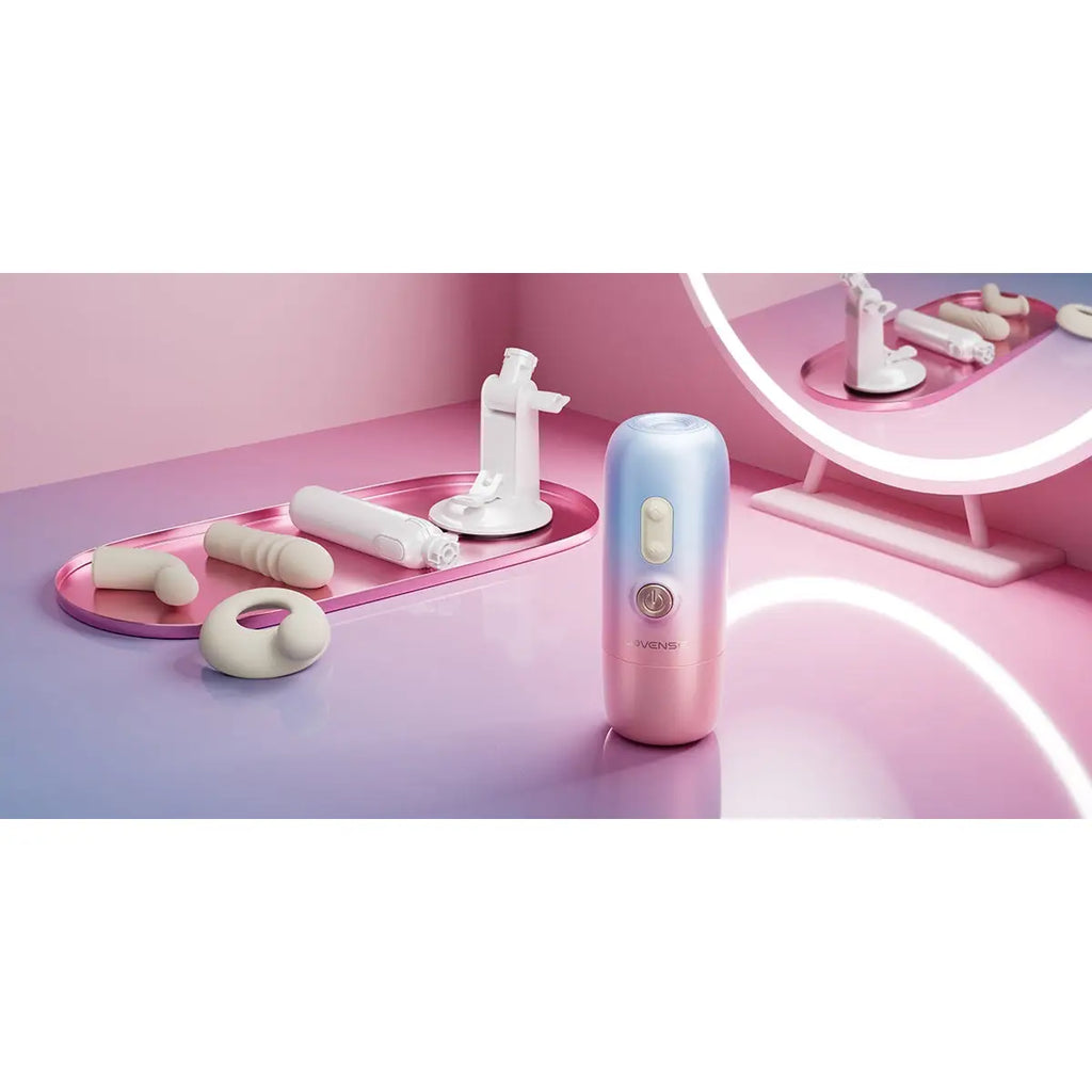 Lovense Spinel App-Controlled Multi-Attachment Thrusting Vibrating & Heating Dildo Machine