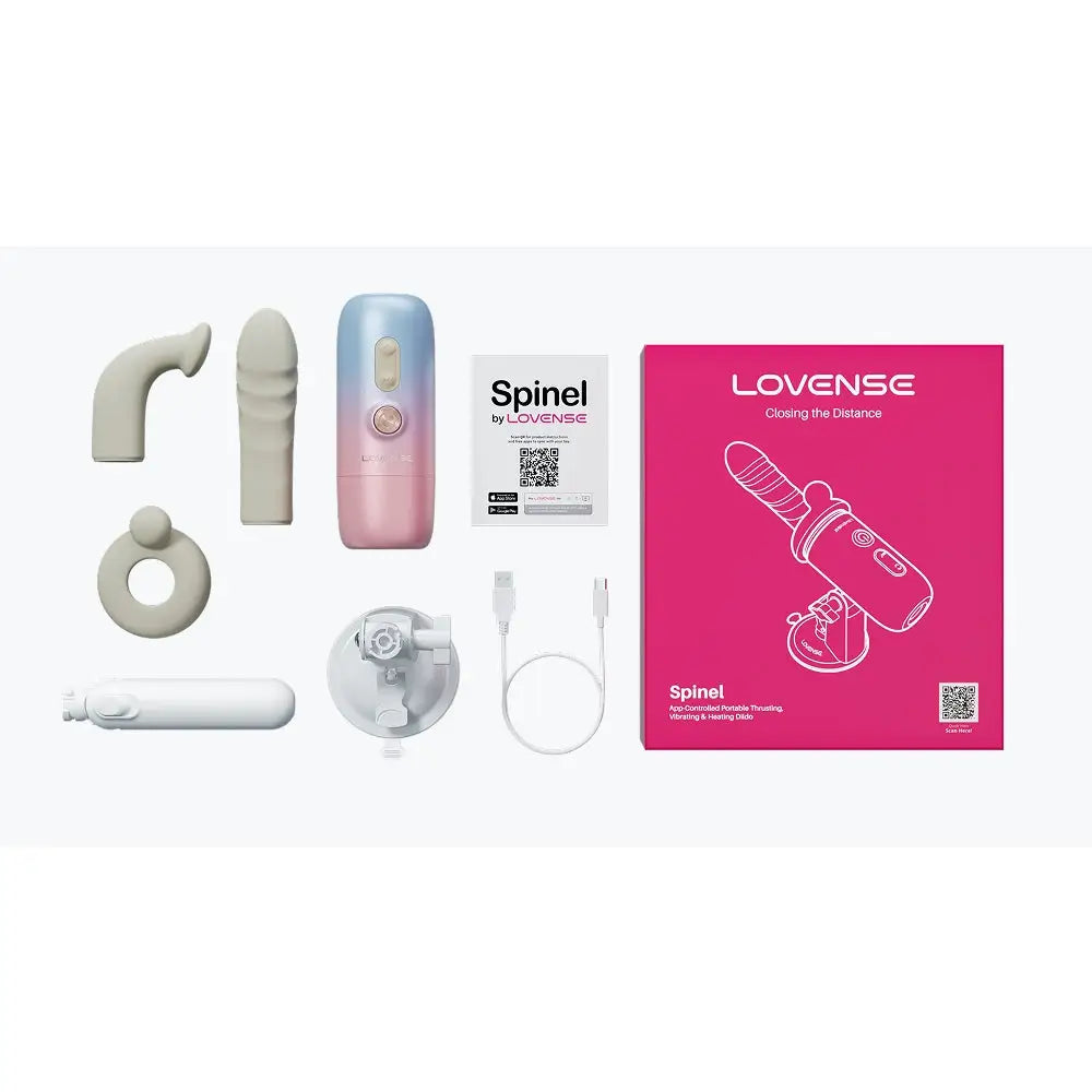 Lovense Spinel App-Controlled Multi-Attachment Thrusting Vibrating & Heating Dildo Machine
