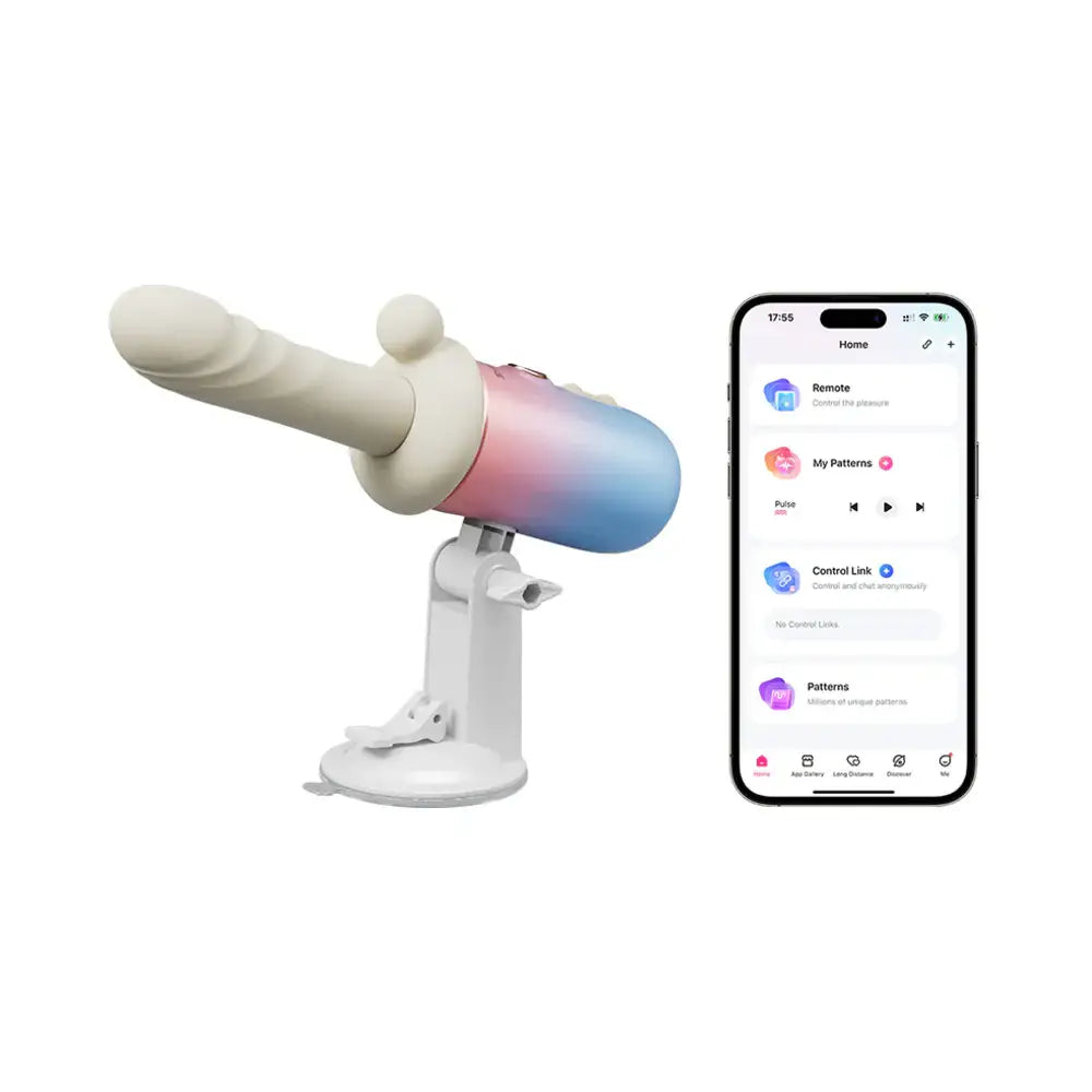 Lovense Spinel App-Controlled Multi-Attachment Thrusting Vibrating & Heating Dildo Machine