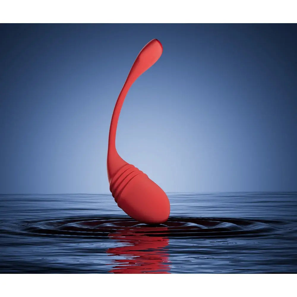 Lovense Vulse App - Enabled Hands Free Thrusting Egg Vibrator - Red