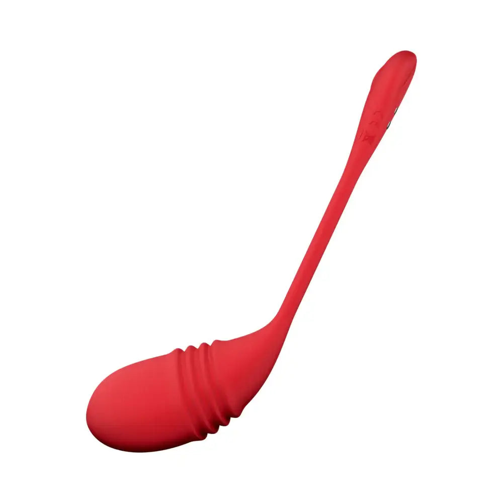 Lovense Vulse App - Enabled Hands Free Thrusting Egg Vibrator - Red