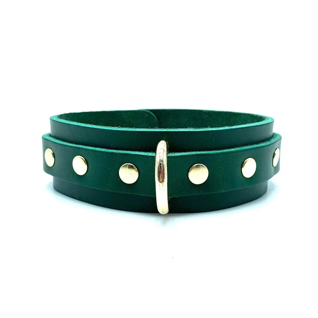 Lulexy Mona 7 - Piece Leather Luxury Bondage Set - Green - Restraints