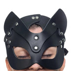 Lulexy Mona Leather Cat Mask - Black
