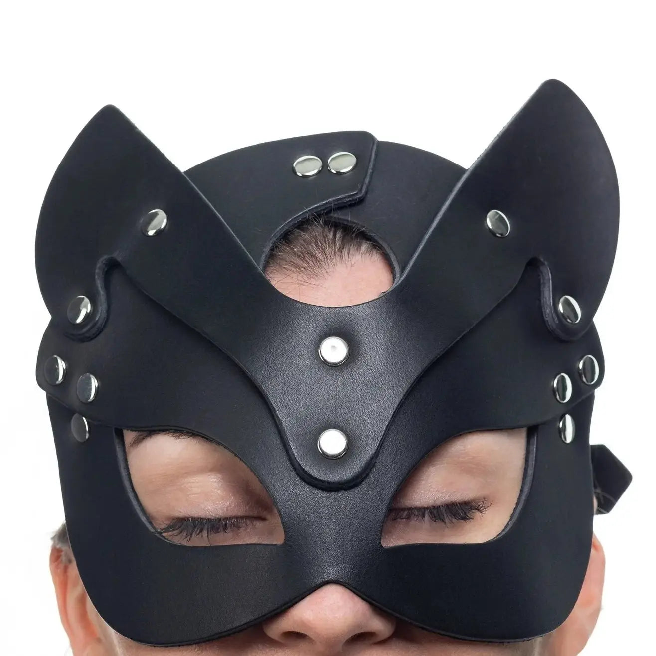 Lulexy Mona Leather Cat Mask - Black