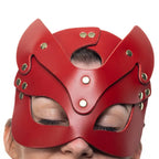 Lulexy Mona Leather Cat Mask - Red