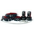 Lulexy Scarlet 7 - Piece Leather Luxury Bondage Set - Black - Restraints