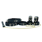 Lulexy Tango 7 - Piece Leather Luxury Bondage Set - Black - Restraints