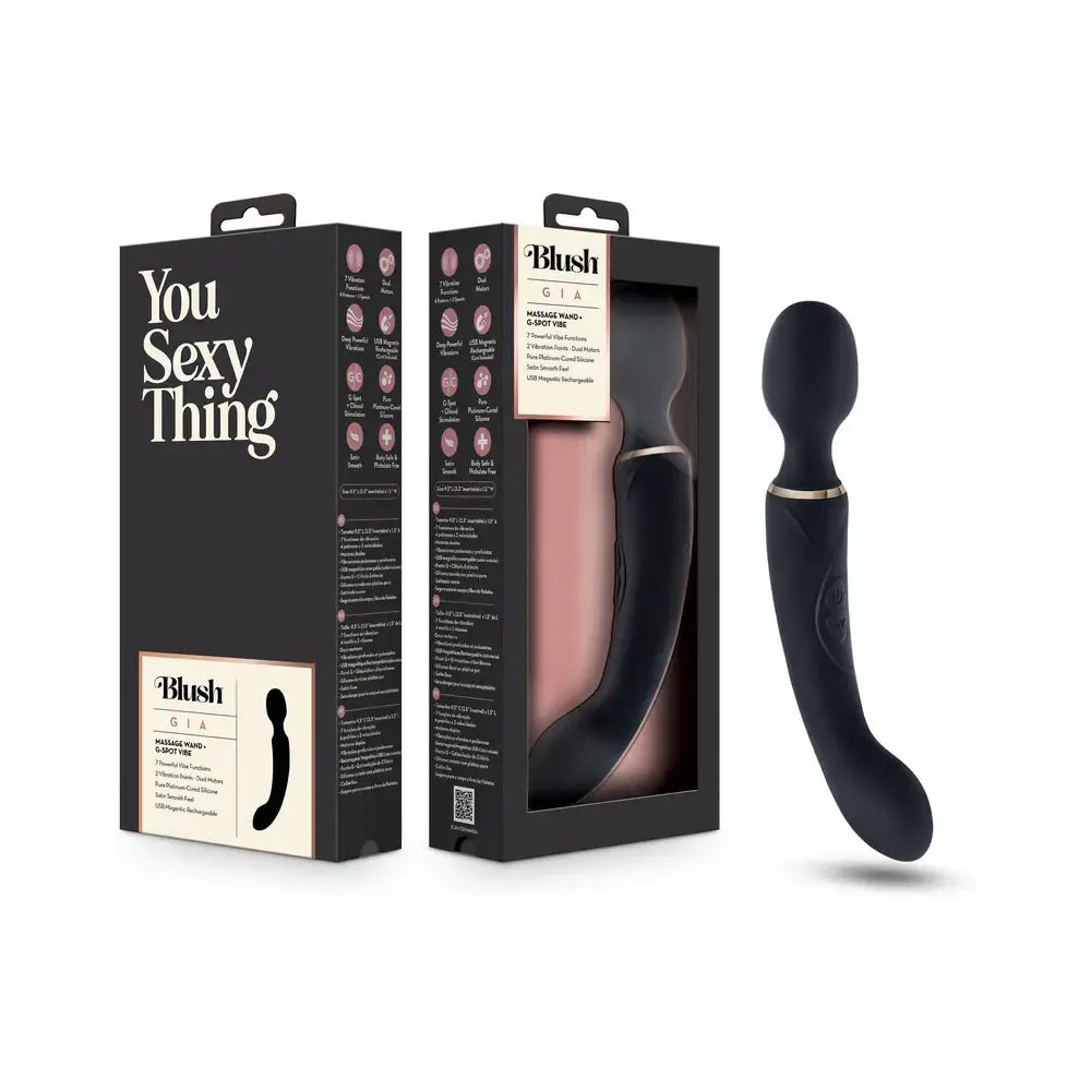 Lush Gia Wand Vibrator - Black
