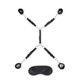 Lux Fetish® Fetish Bed Spreader - Adjustable Restraint System Black