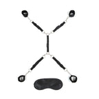 Lux Fetish® Fetish Bed Spreader - Adjustable Restraint System Black