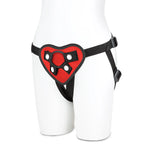 Lux Fetish® Fetish Red Heart Strap-On Harness