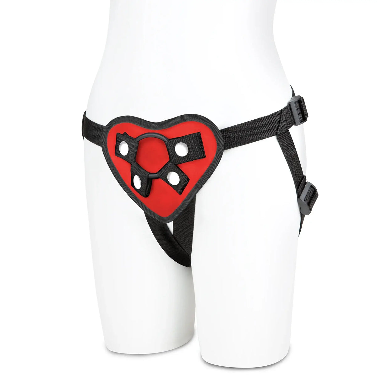 Lux Fetish® Fetish Red Heart Strap-On Harness