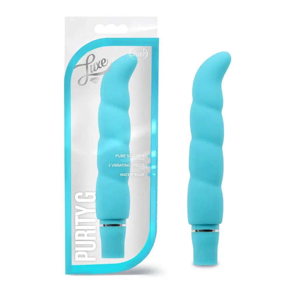 Blush Novelties Luxe Purity G Slimline G-Spot Vibrator Aqua Rolik