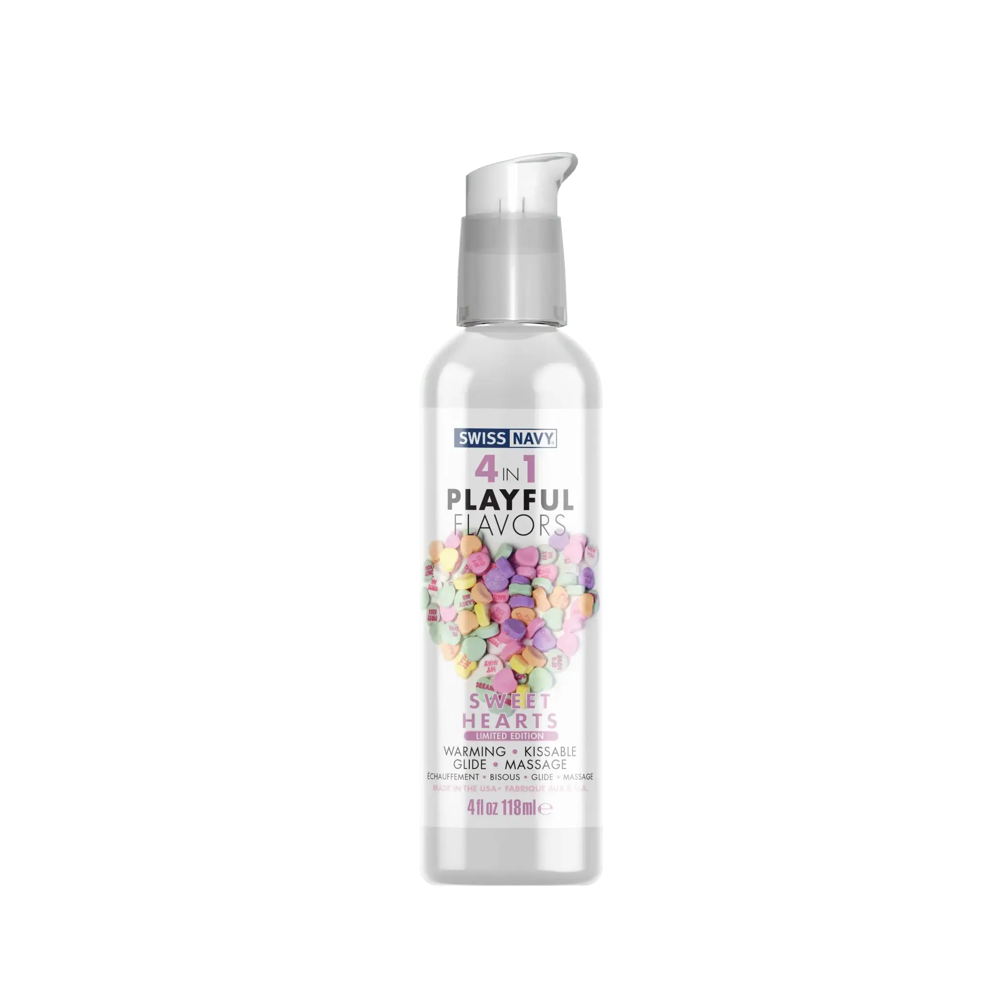 Swiss Navy® 4 - in - 1 Playful Flavors Warming Water - Based Lubricant - Sweet Hearts (Limited Edition)