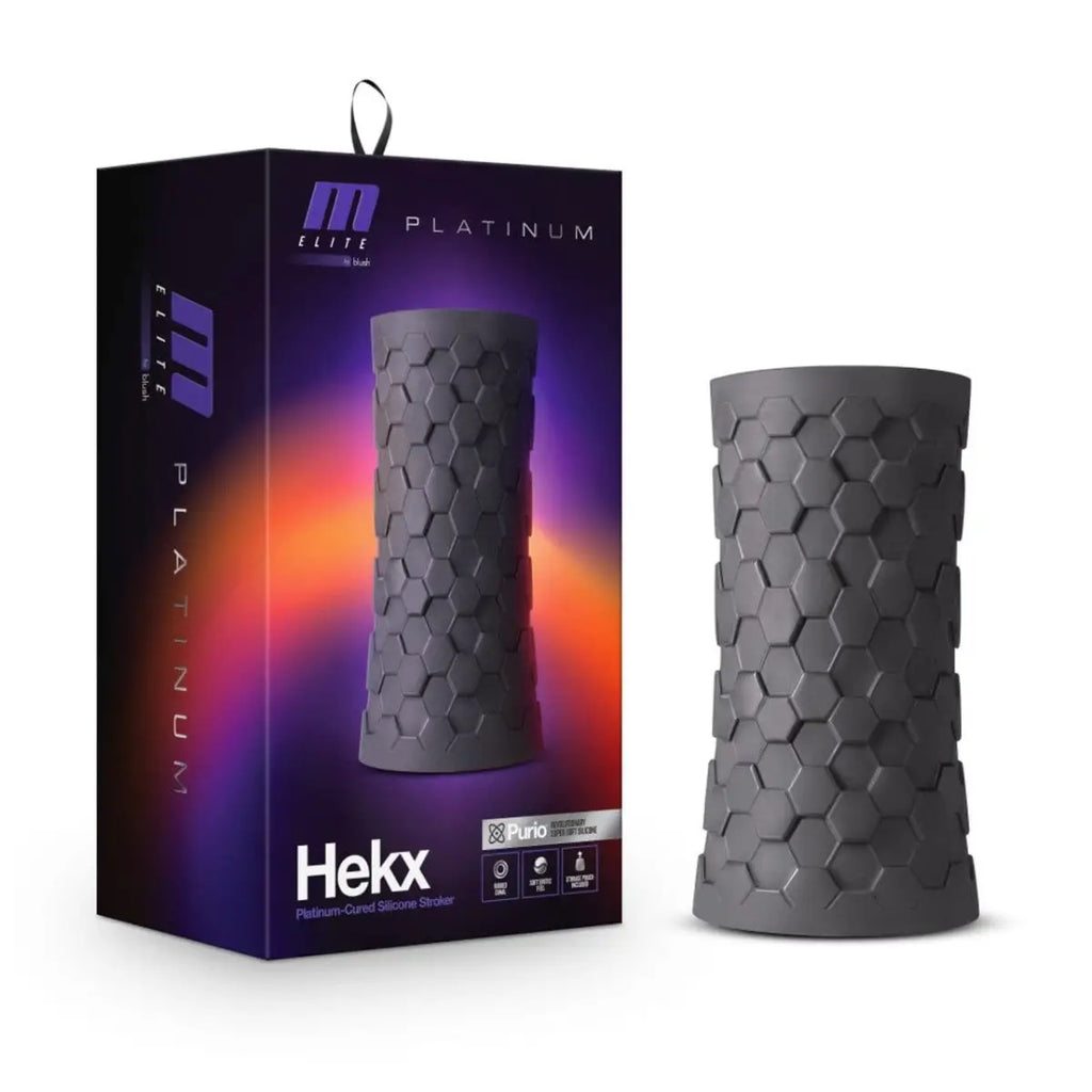 M Elite Platinum Hekx Reusable Silicone Stroker - Rolik®