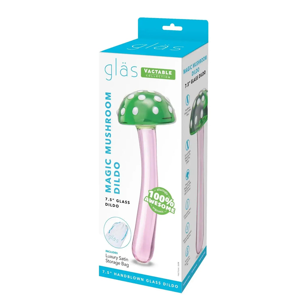 Multicolor Magic Mushroom Dildo 7.5’’ Glass