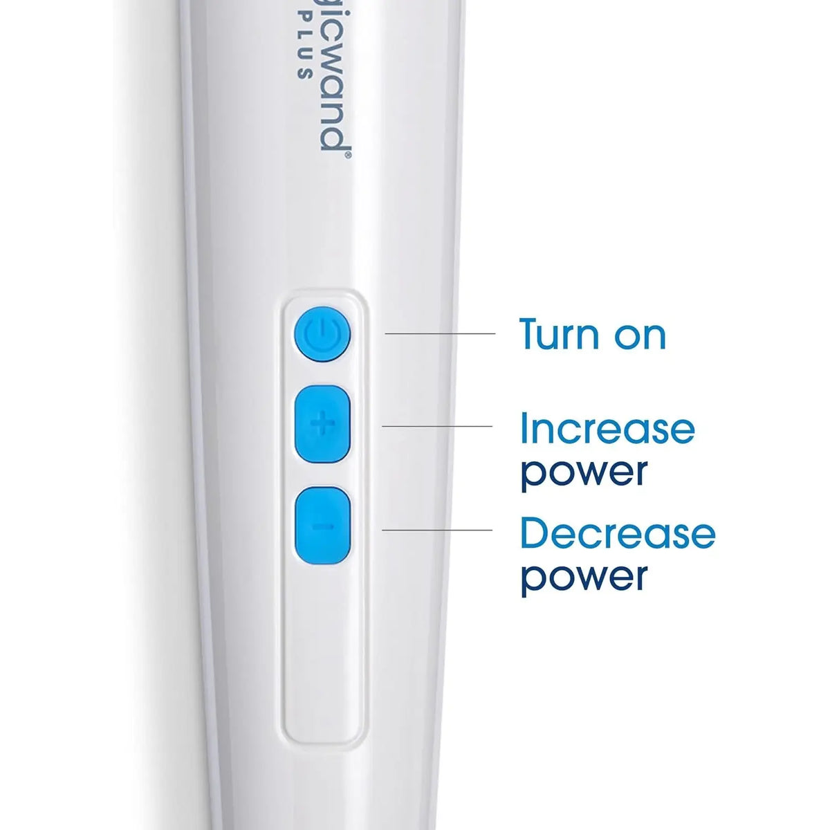 Magic Wand® Wand Plus - Variable Speed Corded Massager White