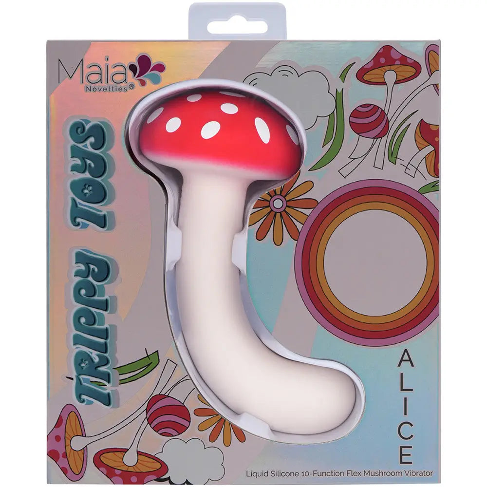Maia Toys ALICE Dual-Motor Flex Shaft Mushroom Vibrator – 10 Functions IPX7 Multicolor