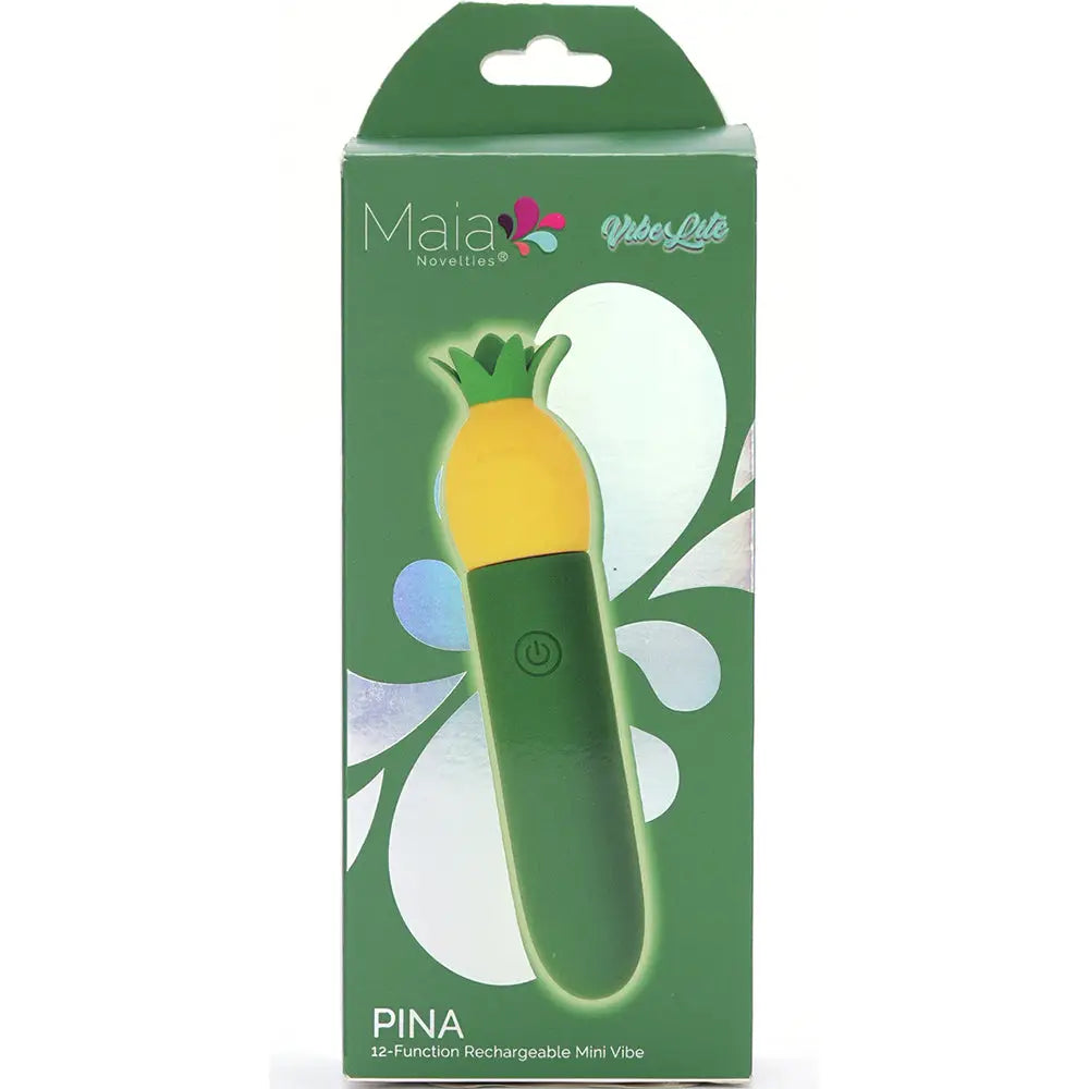 Maia Toys PINA Rechargeable Mini Vibrator – 10 Functions Body-Safe Silicone Multicolor