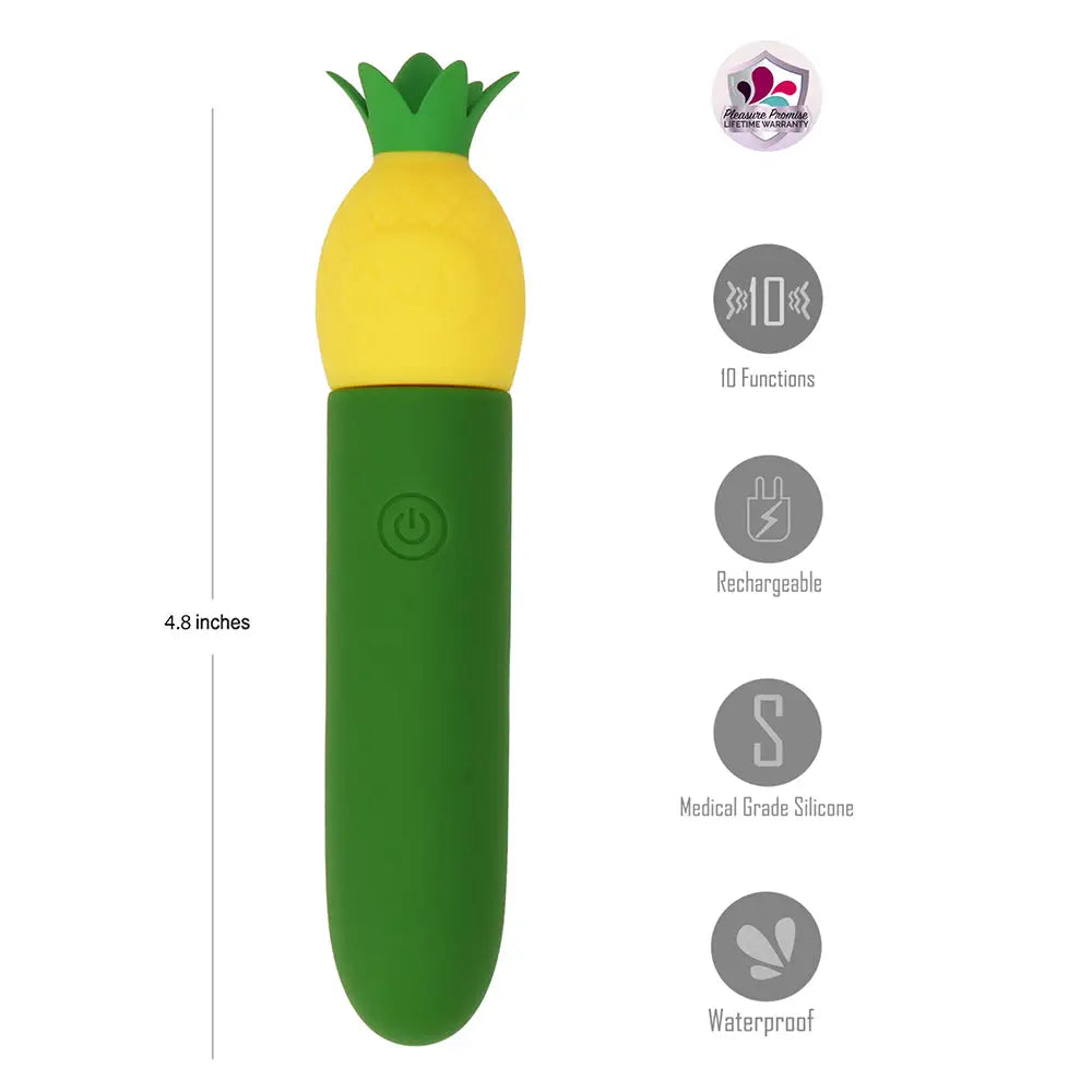 Maia Toys PINA Rechargeable Mini Vibrator – 10 Functions Body-Safe Silicone Multicolor