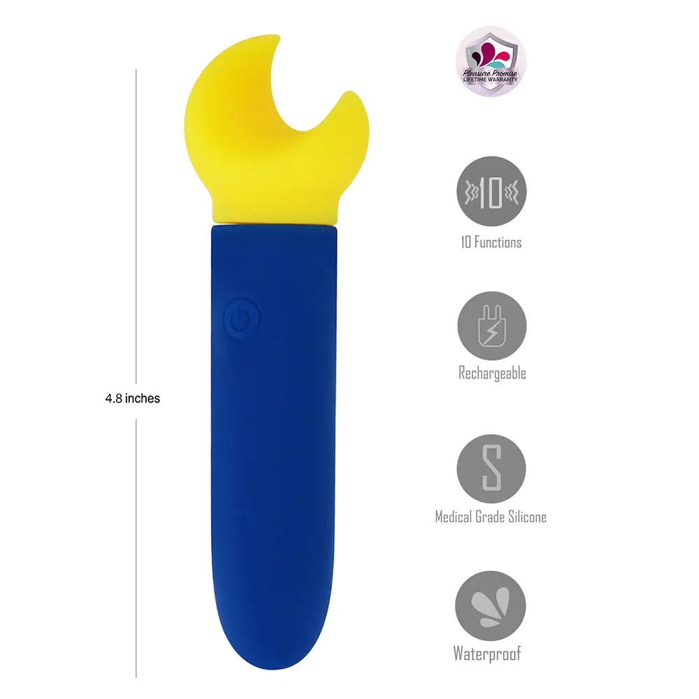 Maia Toys SAYLOR Rechargeable Mini Vibrator – 10 Functions Body-Safe Silicone Multicolor
